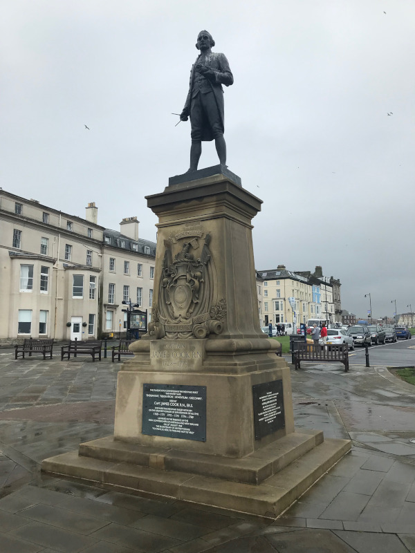 Statue of Captain Cook at Whitby.