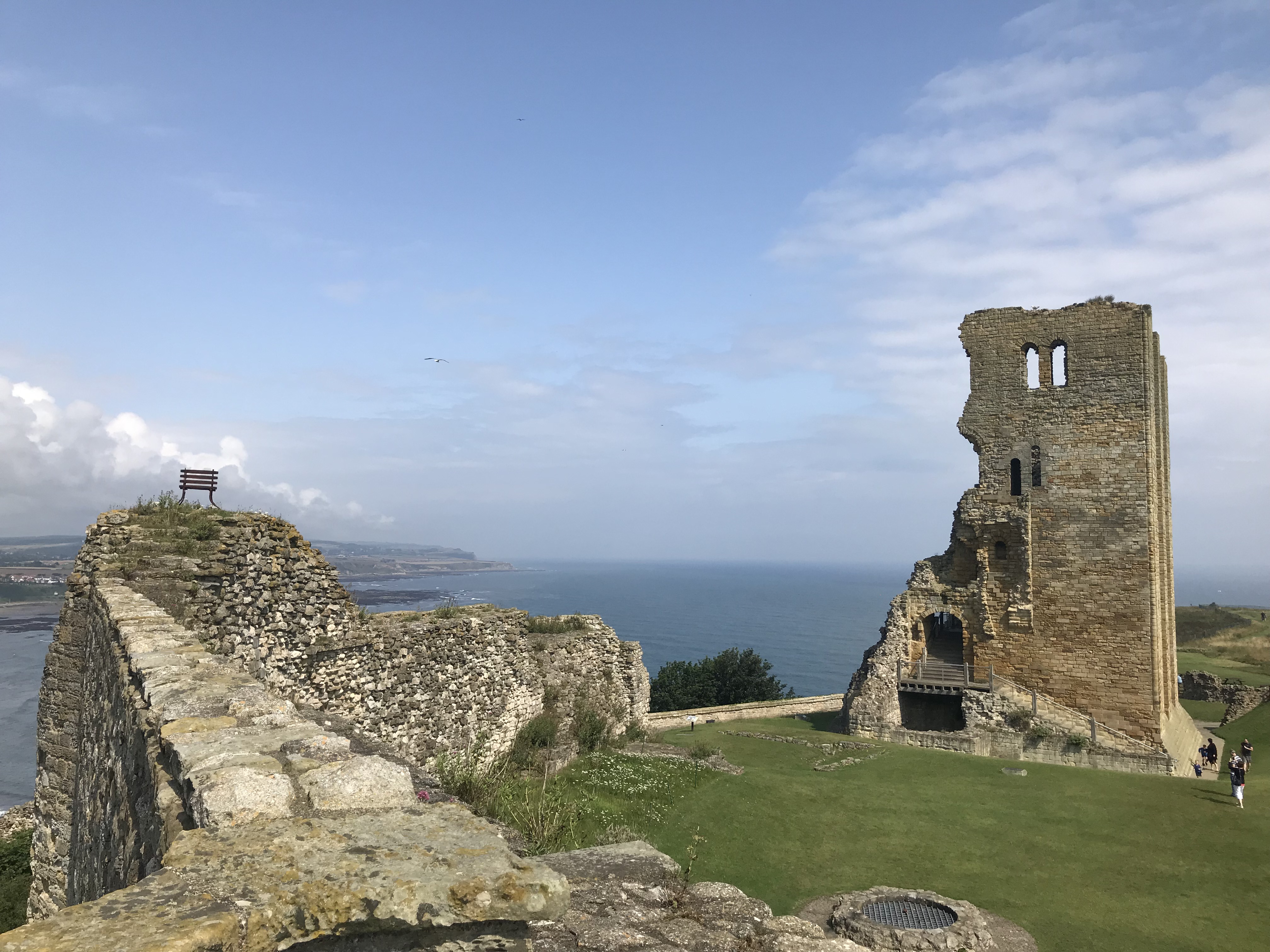 Scarborough Castle Keep from one the castle walls.