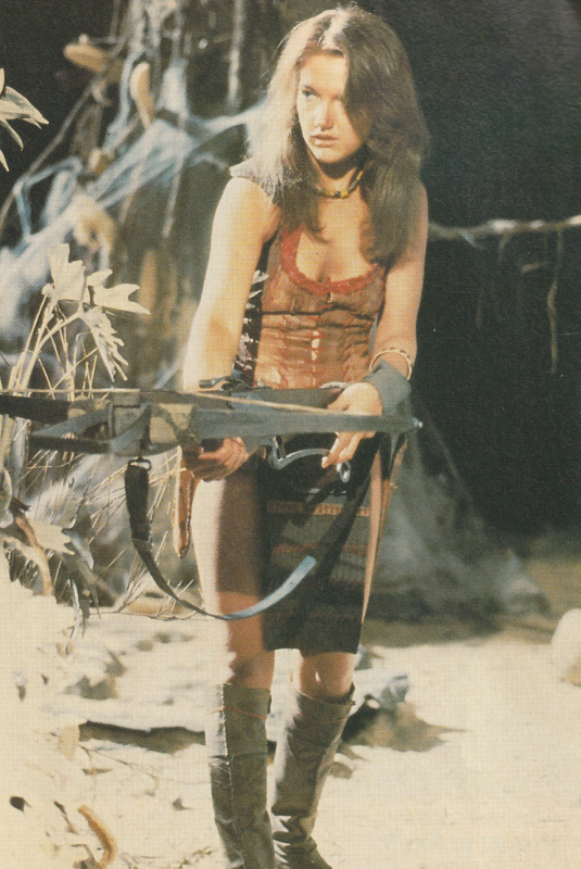 Leela from Doctor Who with a crossbow.