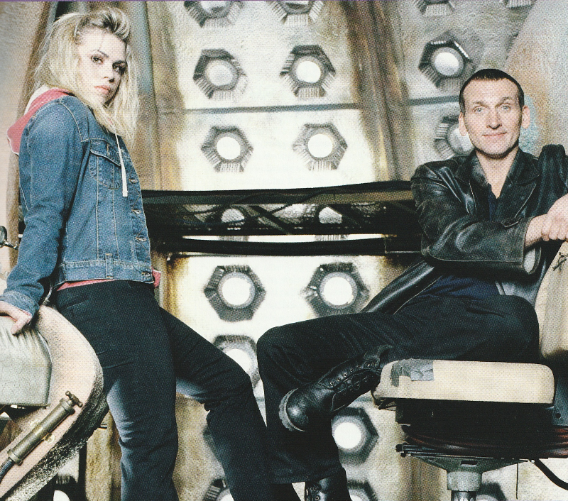 Publicity Photo of Rose and the Ninth Doctor in the Tardis
