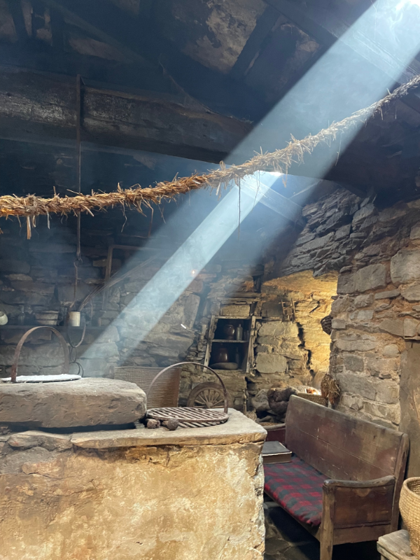 A shaft of light through not a cooking surface.
