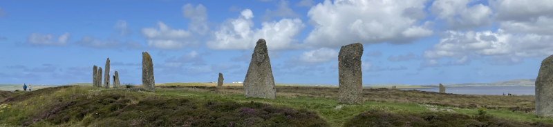 Standing stones against the sky.