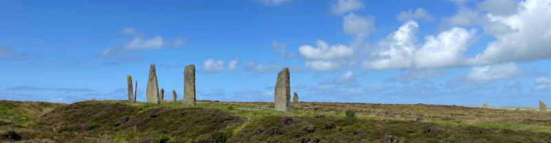Standing stones against the sky.
