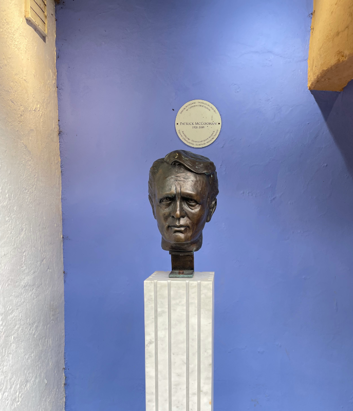 Bust of Patrick Mcgoohan.