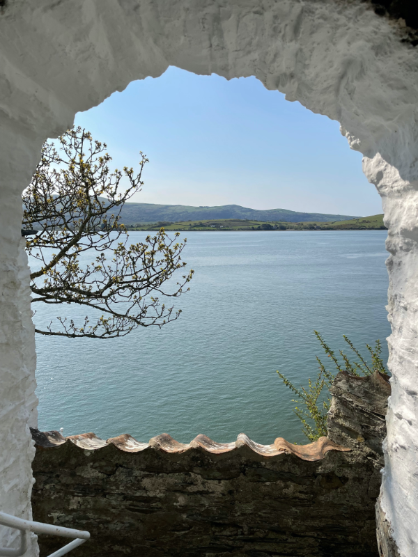 View of estuary through arch.