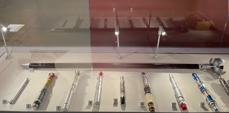 Display of sonic screwdrivers.