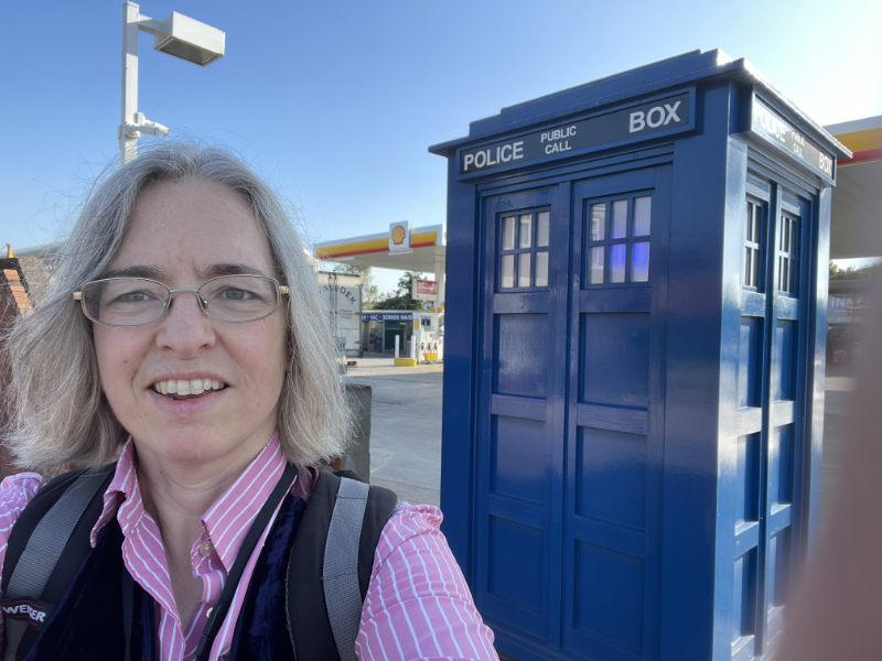 Selfie of me next to the Tardis.