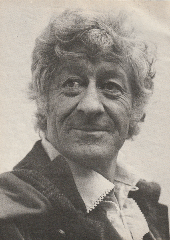 Black and White publicity shot of Jon Pertwee.