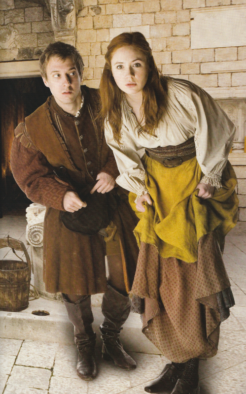 Publicity still of Amy and Rory in Renaissance costume from the Vampires of Venice.