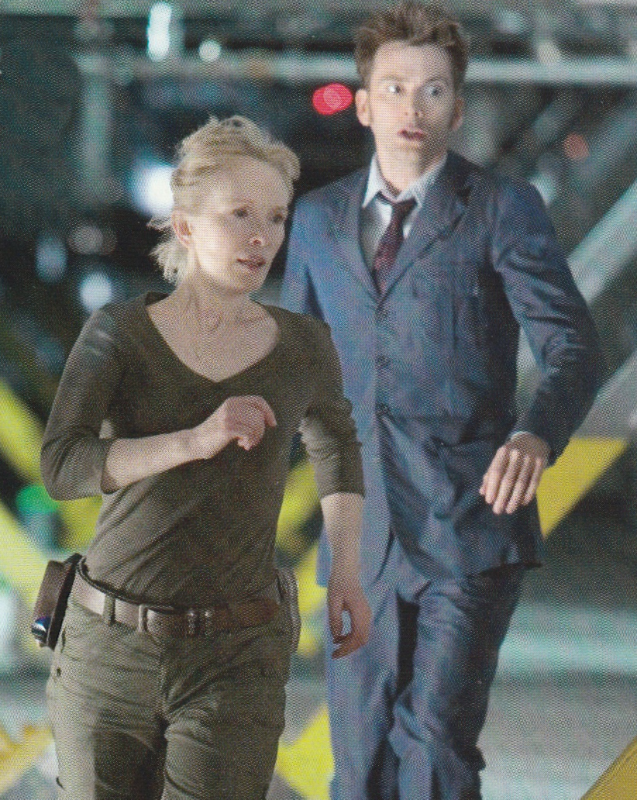 The Tenth Doctor and Adelaide Brooke running in Waters of Mars.