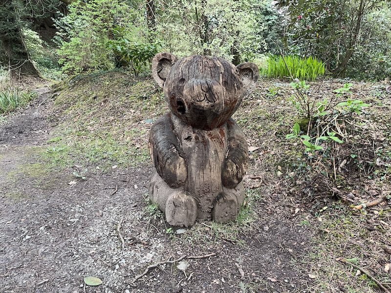A wooden bear.
