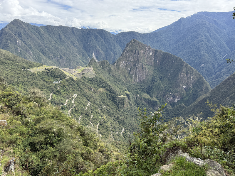 Machu Picchu in the distance.