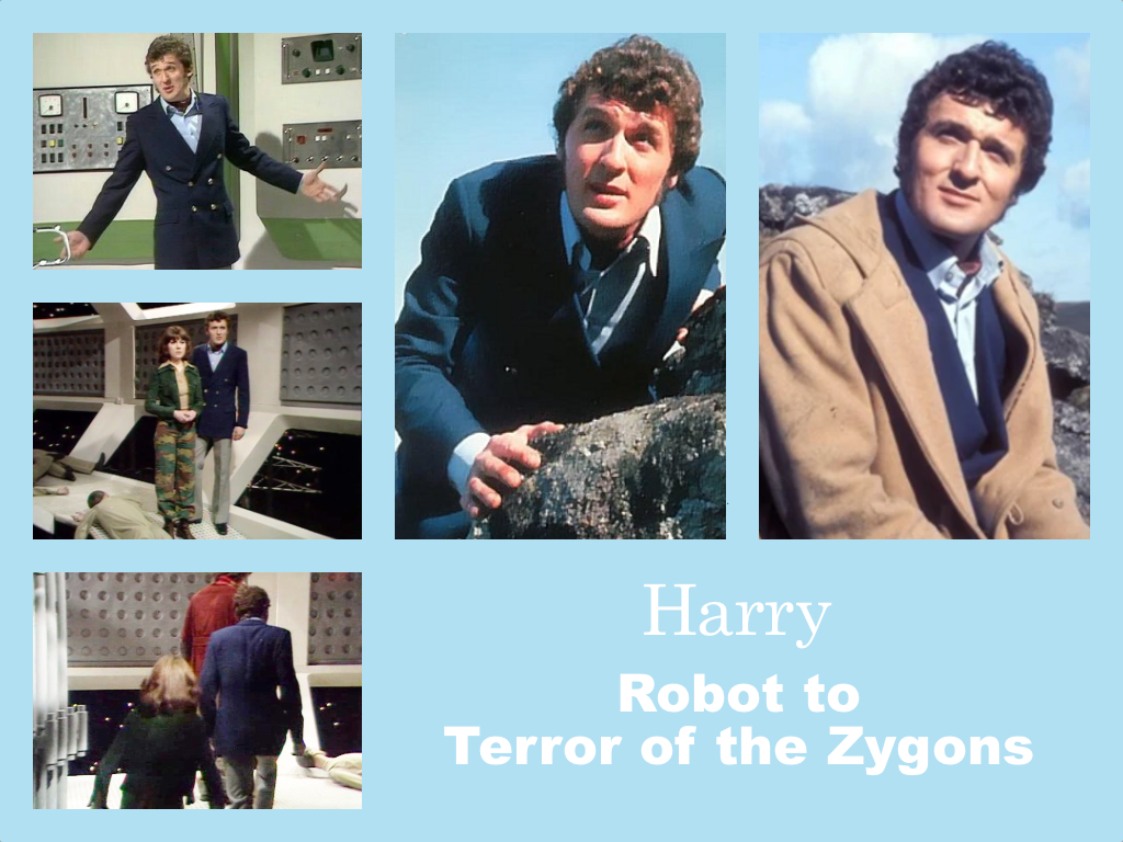 Selection of images of Harry's outfit. A blue naval blazer with two rows of buttons. A light blue shir underneath. Pale trousers. Black shoes and, in one shot a beige duffle coat.