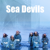 Sea Devils emerging from the water.