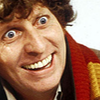 The fourth Doctor's face.  Big grin.