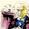 Icon from a Book Cover: The first Doctor and the Tardis