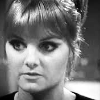 Black and White head shot of Polly from Doctor Who.