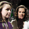 Princess Astra looking left.  Romana next to her saying something.