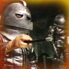 Two helmeted Sontarans from the Invasion of Time