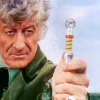 The Third Doctor with Sonic Screwdriver