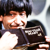 The Second Doctor peering over his diary