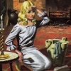 Cinderella pausing from scrubbing gate floor