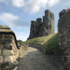 Approach to the ruins of Scarborough castle.
