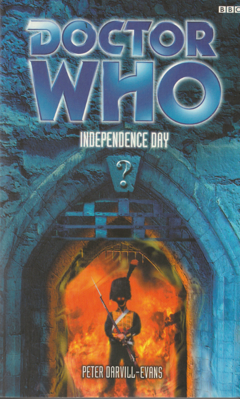 Cover of the PDA Independence Day.  A blue stone arch with a firey interior silhouetting a soldier with glowing eyes.